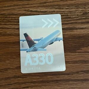 Delta A330-900NEO Aircraft Card in Blue and White